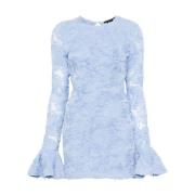 Bloemen Mesh Mini Jurk - Casual Jurken Rotate Birger Christensen , Blu...