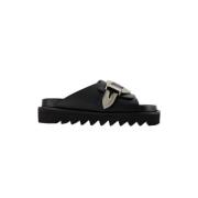 Leather flats Toga Pulla , Black , Dames