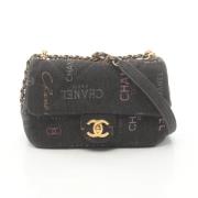 Pre-owned Denim shoulder-bags Chanel Vintage , Black , Dames