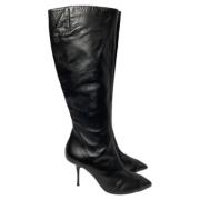 Pre-owned Leather boots Giuseppe Zanotti Pre-owned , Black , Dames