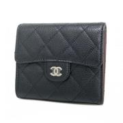 Pre-owned Leather wallets Chanel Vintage , Black , Dames