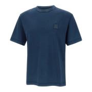 Blauw Katoenen Hockley T-shirt met Logo Belstaff , Blue , Heren