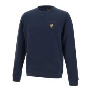 Blauwe Katoenen Sweatshirt met Ronde Hals Belstaff , Blue , Heren