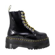 Platform Veterschoenen Zwart Leer Dr. Martens , Black , Dames