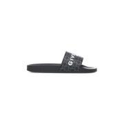 Zwarte Slip-On Monogram Rubberen Schoenen Givenchy , Black , Heren