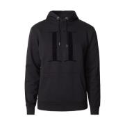 Encore Zwarte Katoenen Hoodie Les Deux , Black , Heren