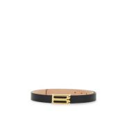 Zwarte leren riem met gouden gesp Victoria Beckham , Black , Dames