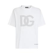 Witte Crew Neck T-shirt Dolce & Gabbana , White , Heren