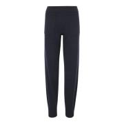 Wol Kasjmier Elastische Broek Zwart Allude , Black , Dames