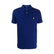 Polo Shirt met Logo Borduurwerk Ralph Lauren , Blue , Heren