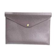 Pre-owned Leather clutches Louis Vuitton Vintage , Brown , Dames