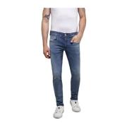 Slim Fit Blauwe Denim Jeans Replay , Blue , Heren