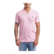 Katoenen Interlock Polo Shirt Polo Ralph Lauren , Pink , Heren