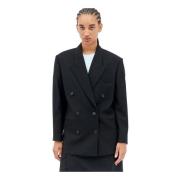 Wollen Double-Breasted Blazer The Row , Black , Dames