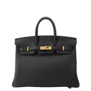 Pre-owned Leather handbags Hermès Vintage , Black , Dames