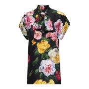 Zijden Pioenroos Blouse Dolce & Gabbana , Multicolor , Dames