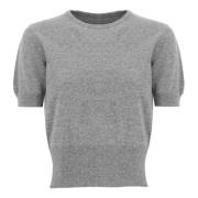 Grijze Wol Crew Neck Sweater Maison Margiela , Gray , Dames