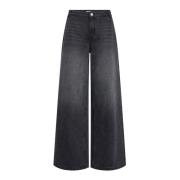 Wijde Zwarte Jeans Azzisw Model Sofie Schnoor , Black , Dames