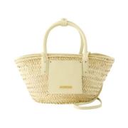 Ivoor Leren Tote Tas - Dubbel Draag Jacquemus , White , Dames