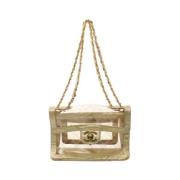 Pre-owned Leather chanel-bags Chanel Vintage , Beige , Dames