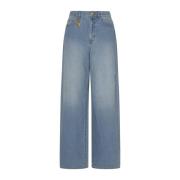 Crush Straight Jeans Zimmermann , Blue , Dames