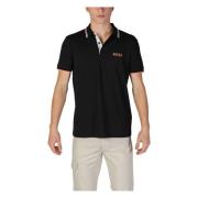 Zwarte Effen Polo Shirt Herfst/Winter Hugo Boss , Black , Heren