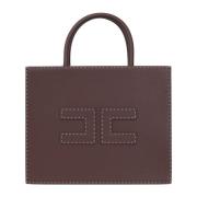 Bruine Shopper Tas met Schouderband Elisabetta Franchi , Brown , Dames