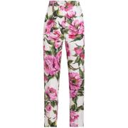 Witte Broek met Riem en Zakken Dolce & Gabbana , Multicolor , Dames