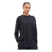 Zijden Jersey Crewneck T-shirt The Row , Black , Dames