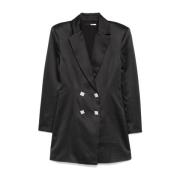 Grijze Pinstripe Blazer Jurk Jassen Rotate Birger Christensen , Black ...