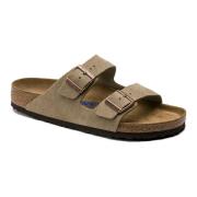 Arizona Suède Sandalen - Taupe Birkenstock , Brown , Dames