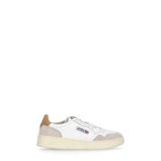 Witte Leren Sneakers met Contrasterende Details Autry , White , Dames