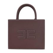 Bruine Tote Tas met Schouderband Elisabetta Franchi , Brown , Dames