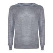 Grijze Wol Crew Neck Sweater Kangra , Gray , Heren