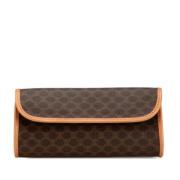 Pre-owned Fabric clutches Celine Vintage , Brown , Dames