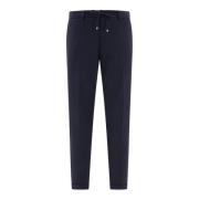 Blauwe Wol Trekkoord Broek Briglia , Blue , Heren