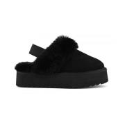 Suède Platform Slipper met Bandsluiting Colors of California , Black ,...