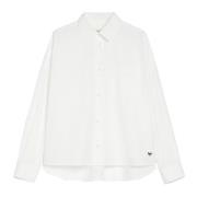 Witte Oversized Katoenen Poplin Shirt Max Mara Weekend , White , Dames