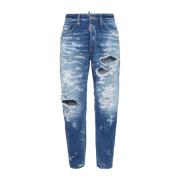 Stijlvolle Jeans voor Mannen en Vrouwen Dsquared2 , Blue , Heren