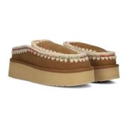 Eskimo Platform Rhinestones Klomp Mou , Brown , Dames