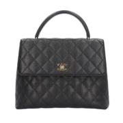 Pre-owned Leather chanel-bags Chanel Vintage , Black , Dames