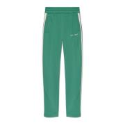 Sweatpants met geborduurd logo Palm Angels , Green , Heren