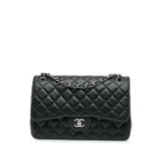 Pre-owned Leather chanel-bags Chanel Vintage , Black , Dames