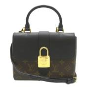 Pre-owned Canvas handbags Louis Vuitton Vintage , Black , Dames