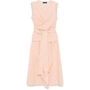 Zalmroze Polka-Dot Midi Jurk Fabiana Filippi , Pink , Dames