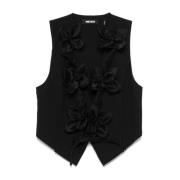 Zwarte Bloem Waistcoat Rotate Birger Christensen , Black , Dames