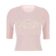 Poederroze Crew Neck Top Givenchy , Pink , Dames