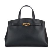 Hoogglans Tote Tas Mulberry , Black , Dames