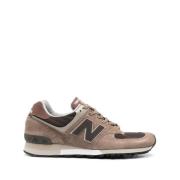 Bruine Mesh Suède Panel Sneakers New Balance , Brown , Heren