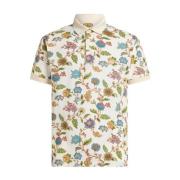 Bloemen Polo Shirt Korte Mouw Etro , Multicolor , Heren